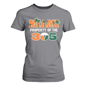 305 Miami Pride T Shirt For Women Urban Style Miami Beach Graphic TS10 Charcoal Print Your Wear