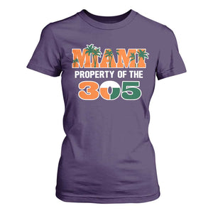 305 Miami Pride T Shirt For Women Urban Style Miami Beach Graphic TS10 Purple Print Your Wear