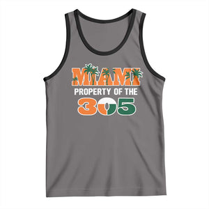 305 Miami Pride Tank Top Urban Style Miami Beach Graphic TS10 Deep Heather Black Print Your Wear