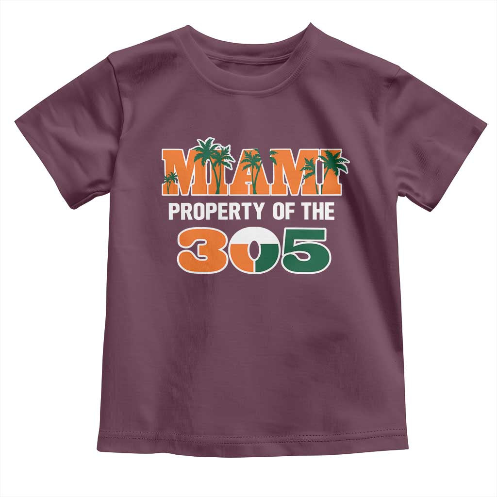 305 Miami Pride Toddler T Shirt Urban Style Miami Beach Graphic TS10 Maroon Print Your Wear