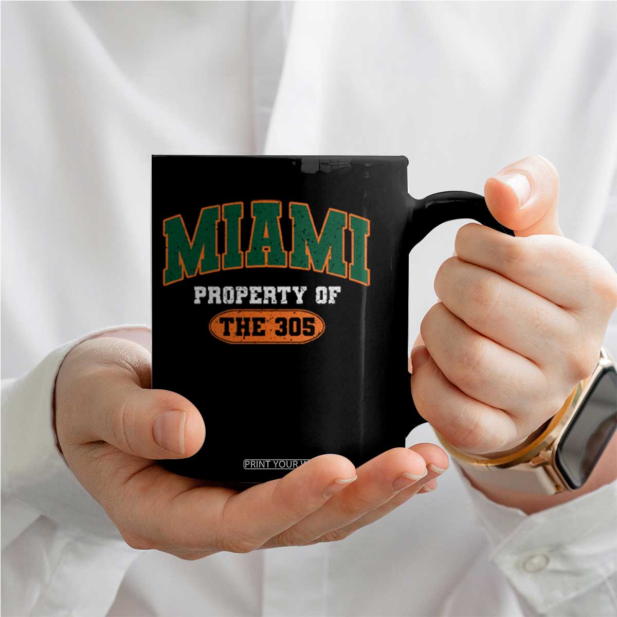 305 Miami Coffee Mug Florida FL Vintage Athletic Sports TS10 Print Your Wear
