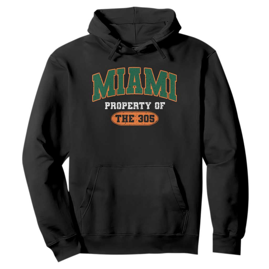 305 Miami Hoodie Florida FL Vintage Athletic Sports TS10 Black Print Your Wear