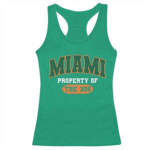 305 Miami Racerback Tank Top Florida FL Vintage Athletic Sports TS10 Irish Green Print Your Wear