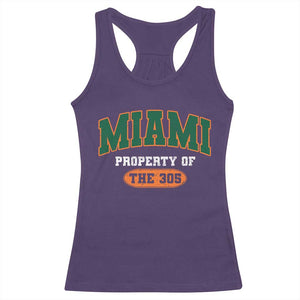305 Miami Racerback Tank Top Florida FL Vintage Athletic Sports TS10 Purple Print Your Wear