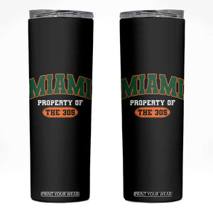 305 Miami Skinny Tumbler Florida FL Vintage Athletic Sports TS10 Black Print Your Wear