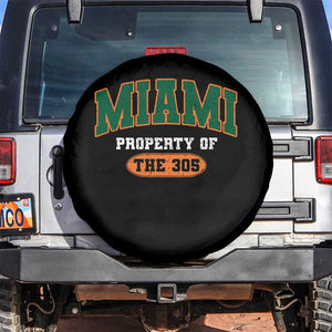 305 Miami Spare Tire Cover Florida FL Vintage Athletic Sports TS10 No hole Black Print Your Wear