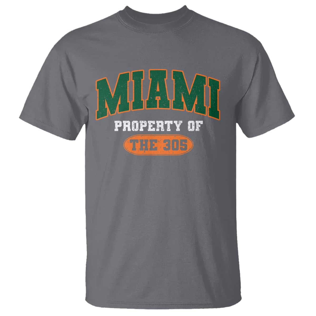 305 Miami T Shirt Florida FL Vintage Athletic Sports TS10 Charcoal Print Your Wear