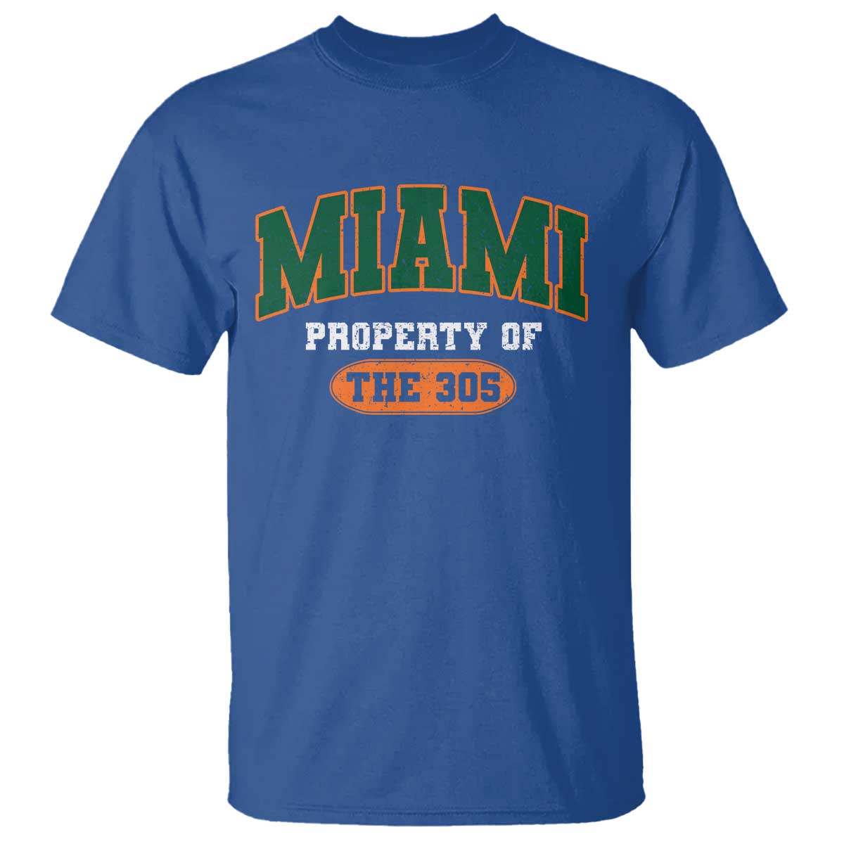 305 Miami T Shirt Florida FL Vintage Athletic Sports TS10 Royal Blue Print Your Wear