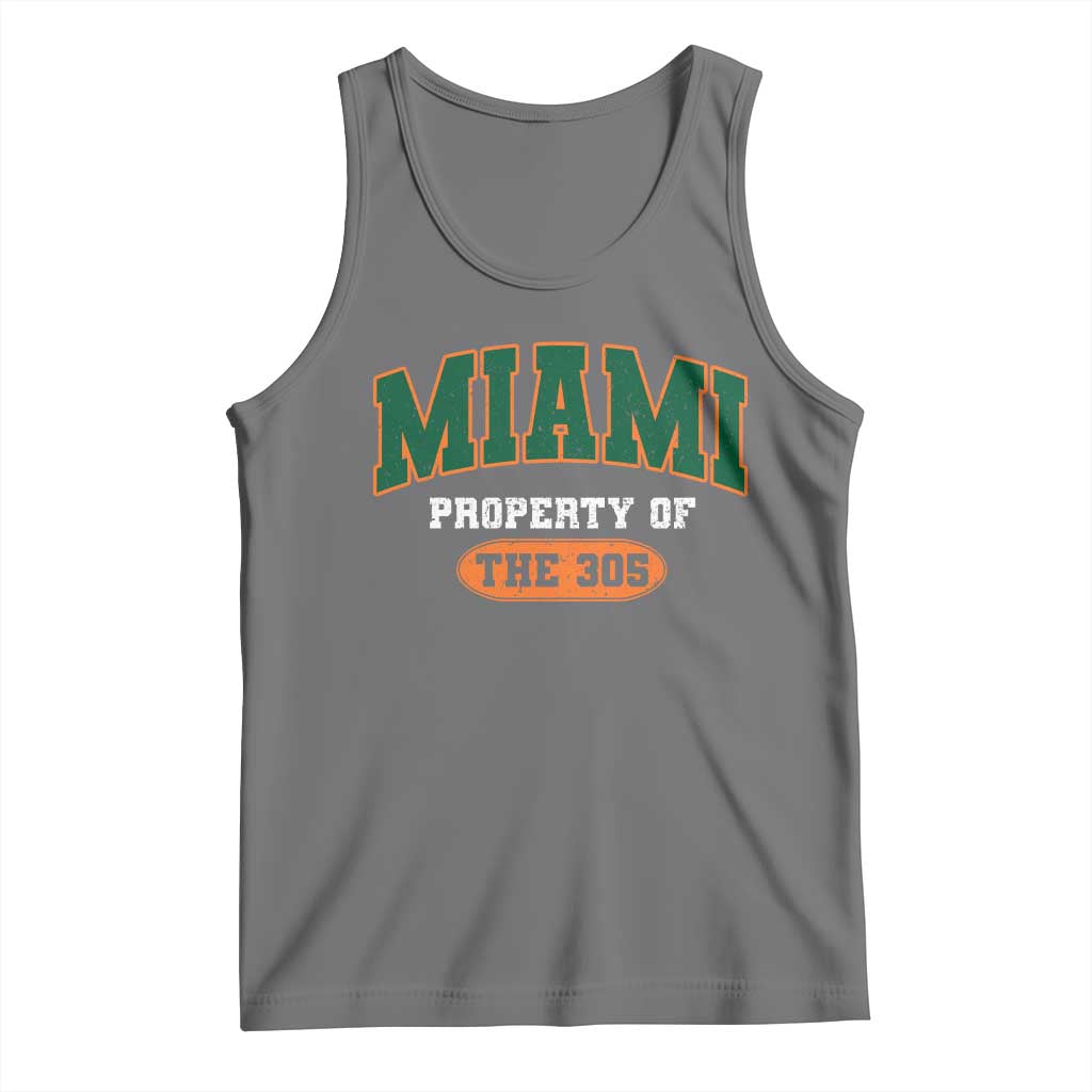 305 Miami Tank Top Florida FL Vintage Athletic Sports TS10 Black Heather Print Your Wear