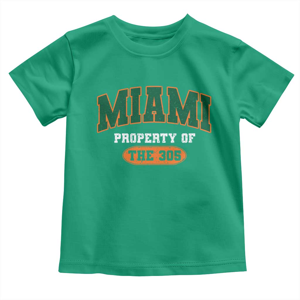 305 Miami Toddler T Shirt Florida FL Vintage Athletic Sports TS10 Irish Green Print Your Wear