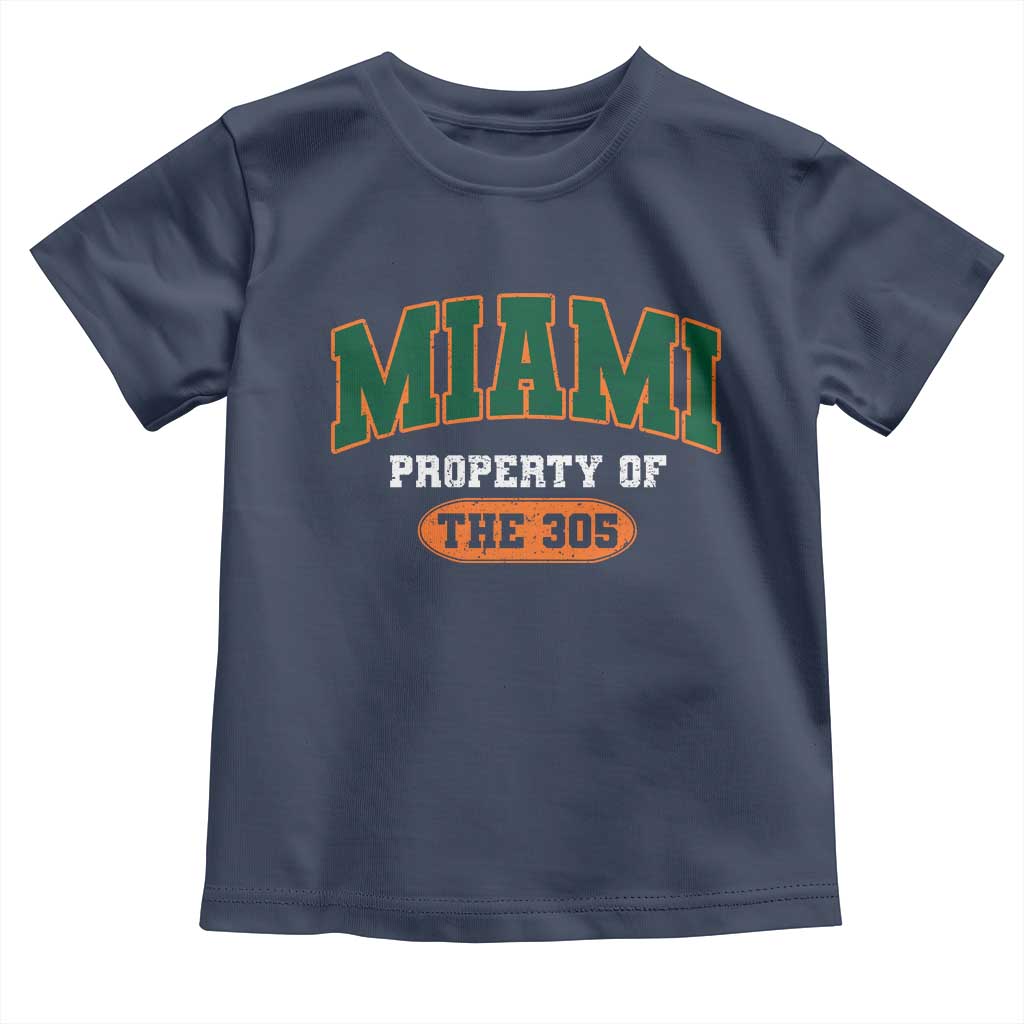 305 Miami Toddler T Shirt Florida FL Vintage Athletic Sports TS10 Navy Print Your Wear