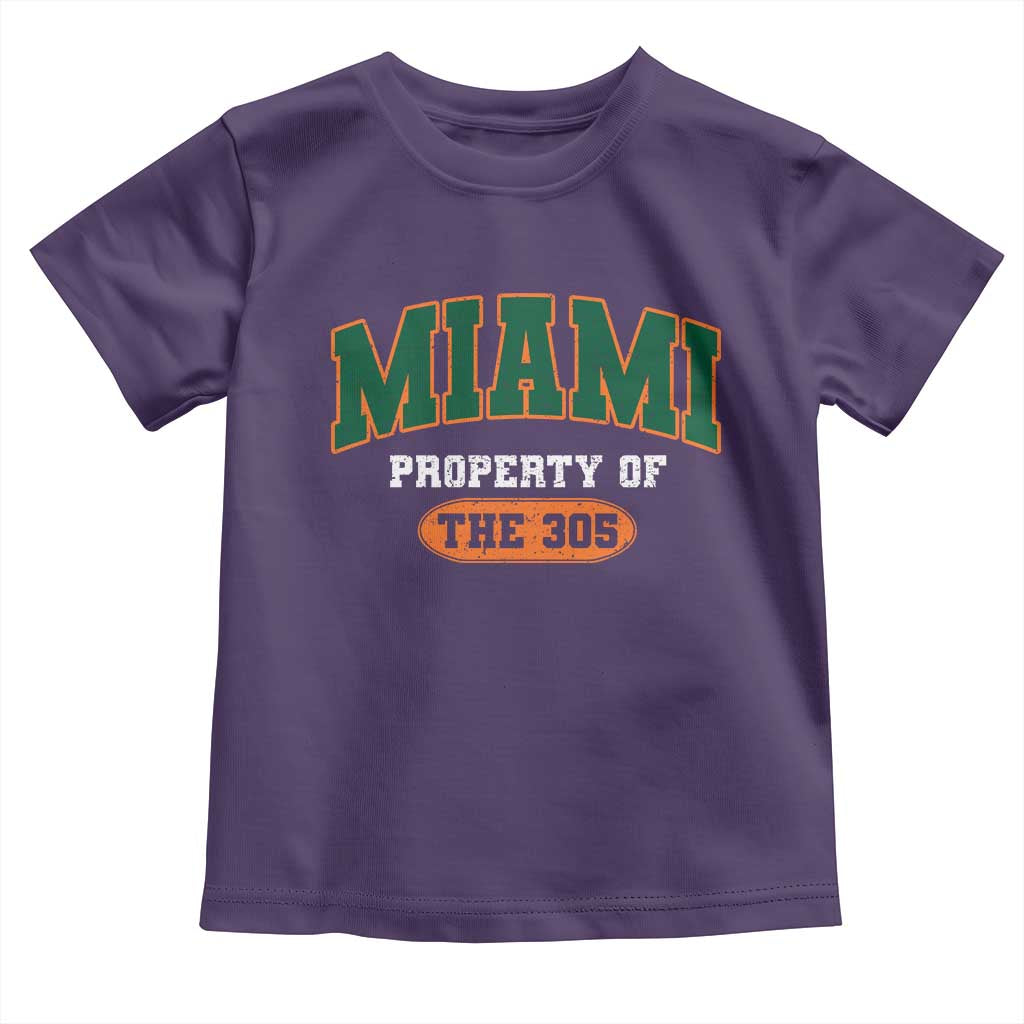 305 Miami Toddler T Shirt Florida FL Vintage Athletic Sports TS10 Purple Print Your Wear