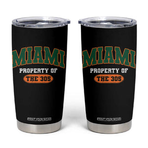 305 Miami Tumbler Cup Florida FL Vintage Athletic Sports TS10 Black Print Your Wear