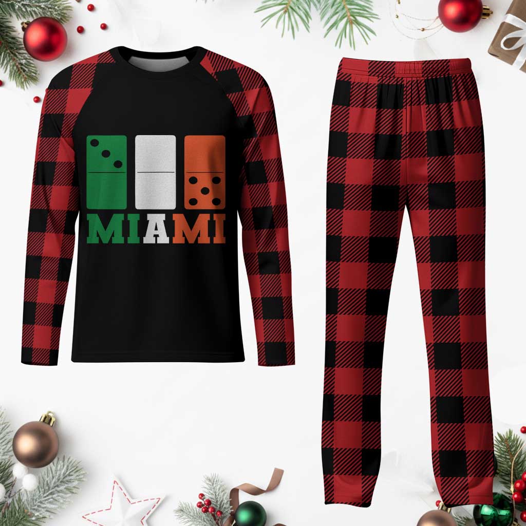 305 Miami Plaid Pajama Set Three Zero Five Domino TS10 Buffalo Plaid Print Your Wear
