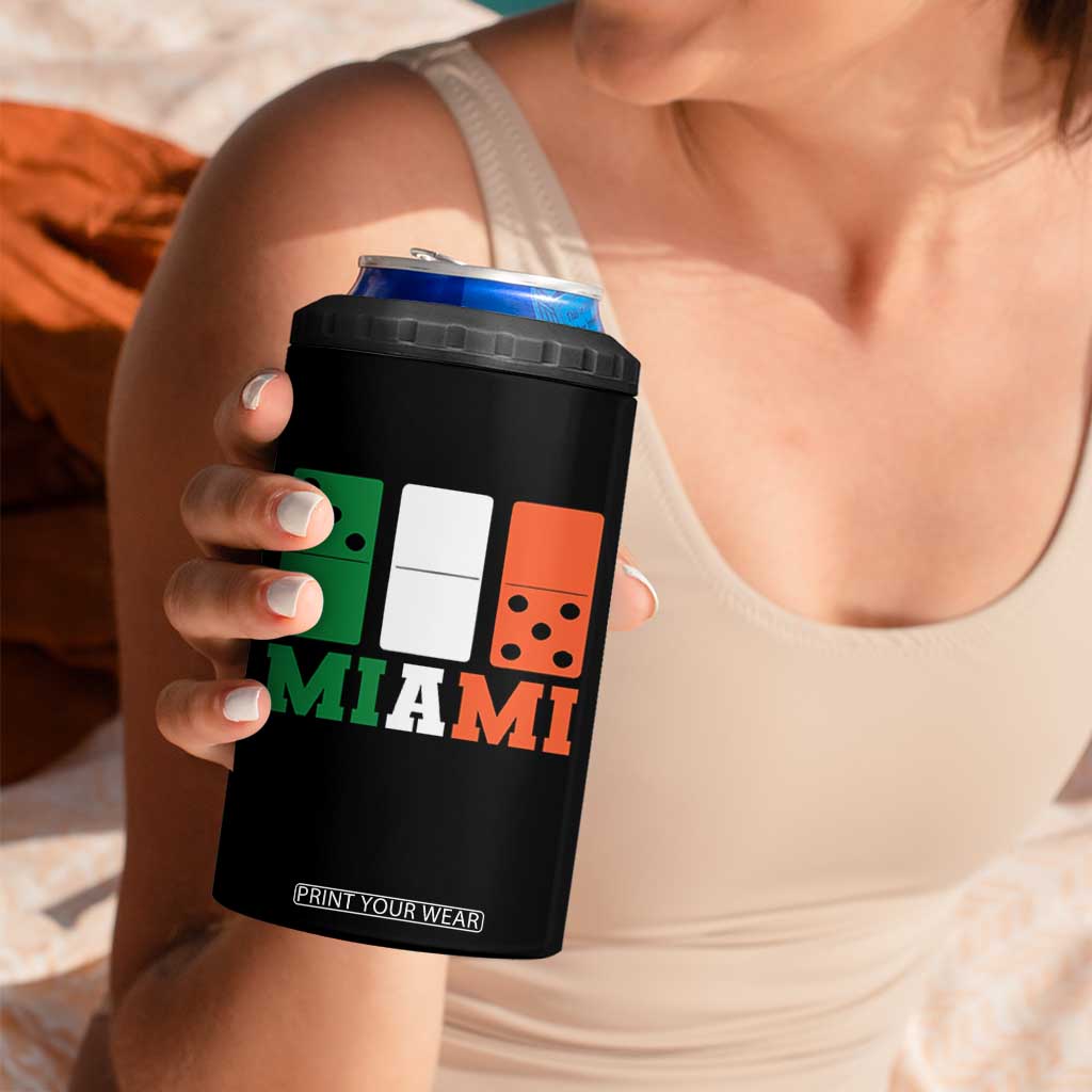 305 Miami 4 in 1 Can Cooler Tumbler Three Zero Five Domino TS10 Print Your Wear