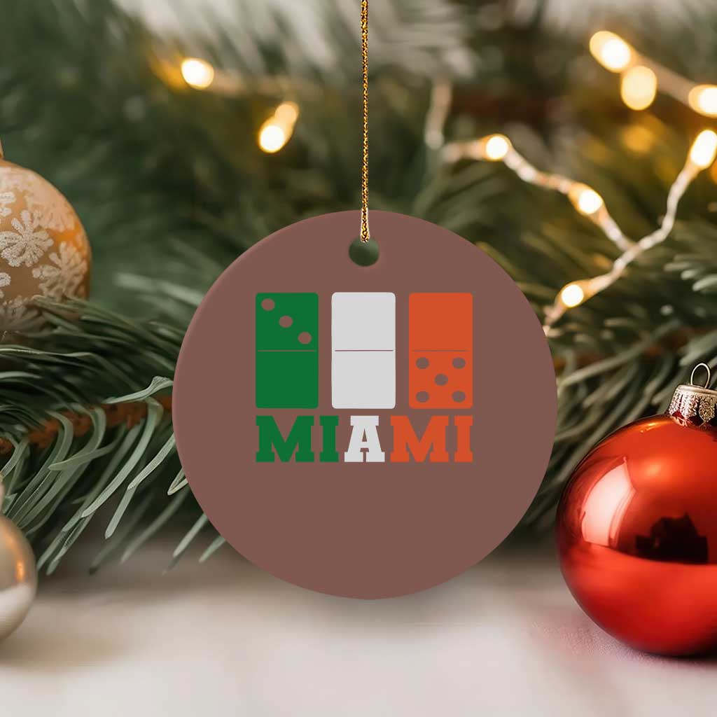 305 Miami Ceramic Ornament Three Zero Five Domino TS10 1pc Mocha Print Your Wear