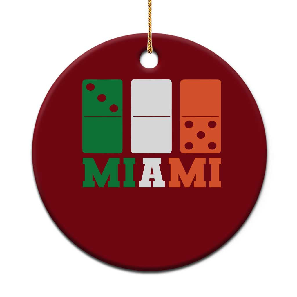 305 Miami Ceramic Ornament Three Zero Five Domino TS10 1pc Red Print Your Wear