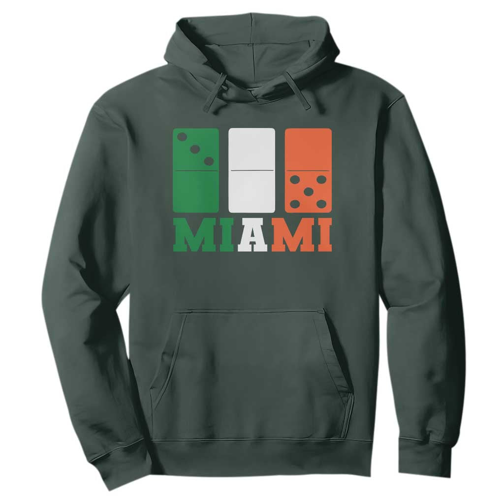 305 Miami Hoodie Three Zero Five Domino TS10 Dark Forest Green Print Your Wear