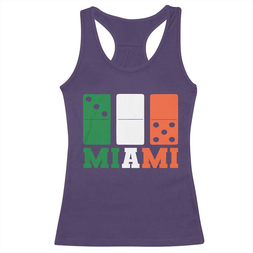 305 Miami Racerback Tank Top Three Zero Five Domino TS10 Purple Print Your Wear