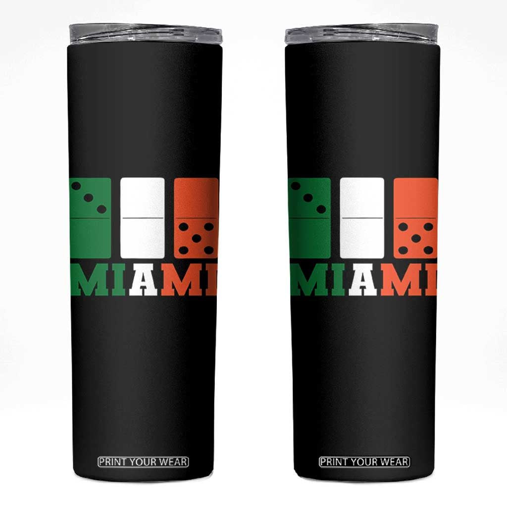 305 Miami Skinny Tumbler Three Zero Five Domino TS10 Black Print Your Wear