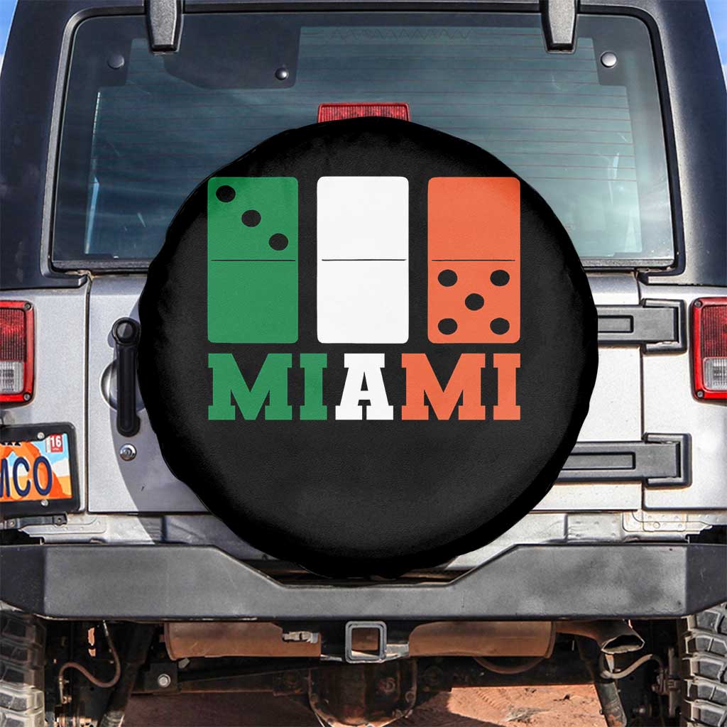 305 Miami Spare Tire Cover Three Zero Five Domino TS10 No hole Black Print Your Wear
