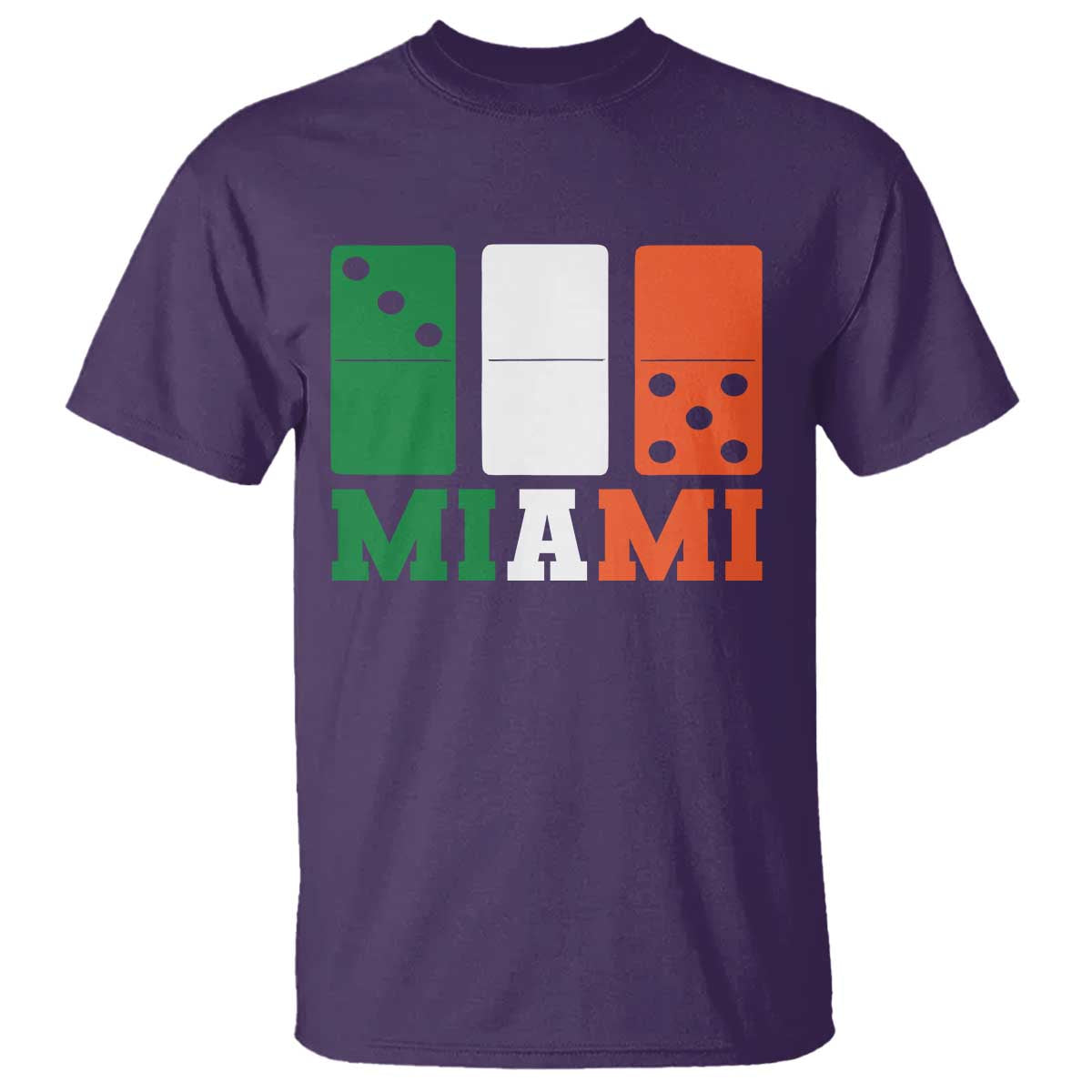 305 Miami T Shirt Three Zero Five Domino TS10 Purple Print Your Wear