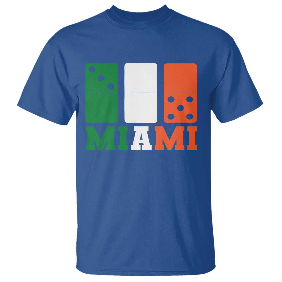 305 Miami T Shirt Three Zero Five Domino TS10 Royal Blue Print Your Wear
