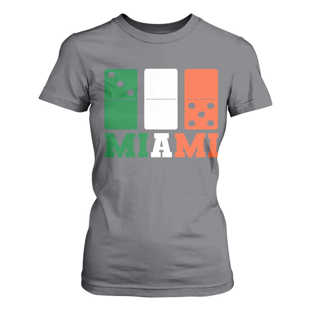 305 Miami T Shirt For Women Three Zero Five Domino TS10 Charcoal Print Your Wear
