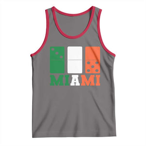 305 Miami Tank Top Three Zero Five Domino TS10 Deep Heather Red Print Your Wear