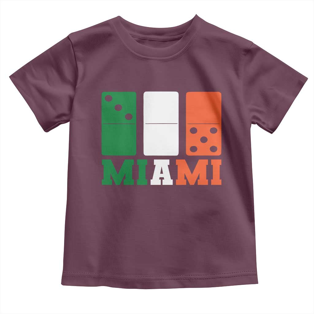 305 Miami Toddler T Shirt Three Zero Five Domino TS10 Maroon Print Your Wear