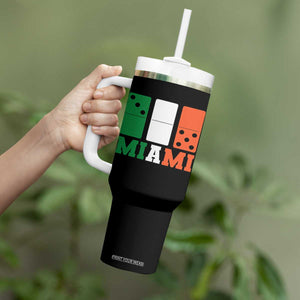 305 Miami Tumbler With Handle Three Zero Five Domino TS10 Print Your Wear