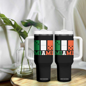 305 Miami Tumbler With Handle Three Zero Five Domino TS10 Print Your Wear