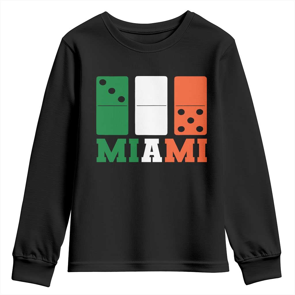 305 Miami Youth Sweatshirt Three Zero Five Domino TS10 Black Print Your Wear