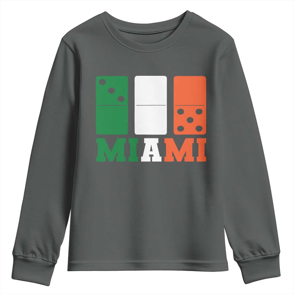 305 Miami Youth Sweatshirt Three Zero Five Domino TS10 Dark Heather Print Your Wear