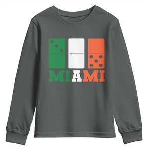 305 Miami Youth Sweatshirt Three Zero Five Domino TS10 Dark Heather Print Your Wear