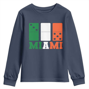 305 Miami Youth Sweatshirt Three Zero Five Domino TS10 Navy Print Your Wear