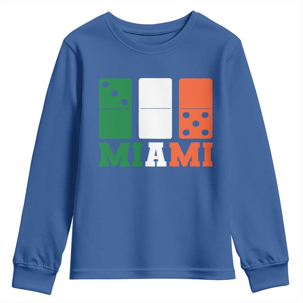 305 Miami Youth Sweatshirt Three Zero Five Domino TS10 Royal Blue Print Your Wear