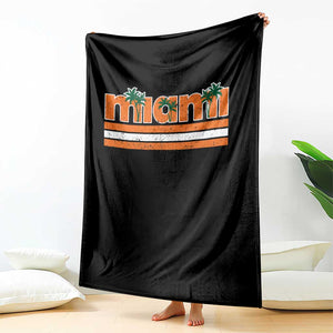 Miami Throw Blanket Florida FL Retro Vintage Weathered Athletic Sports TS10 Print Your Wear