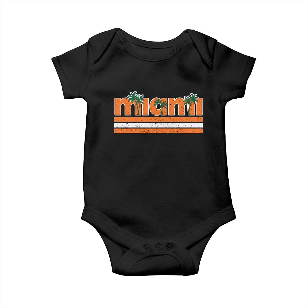 Miami Baby Onesie Florida FL Retro Vintage Weathered Athletic Sports TS10 Black Print Your Wear