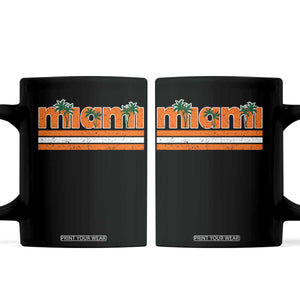 Miami Coffee Mug Florida FL Retro Vintage Weathered Athletic Sports TS10 Black Print Your Wear