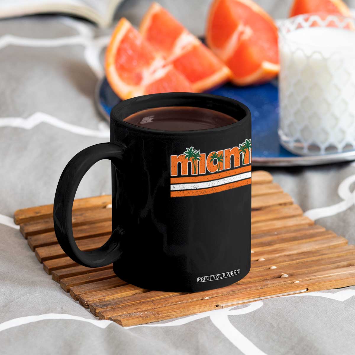 Miami Coffee Mug Florida FL Retro Vintage Weathered Athletic Sports TS10 Print Your Wear