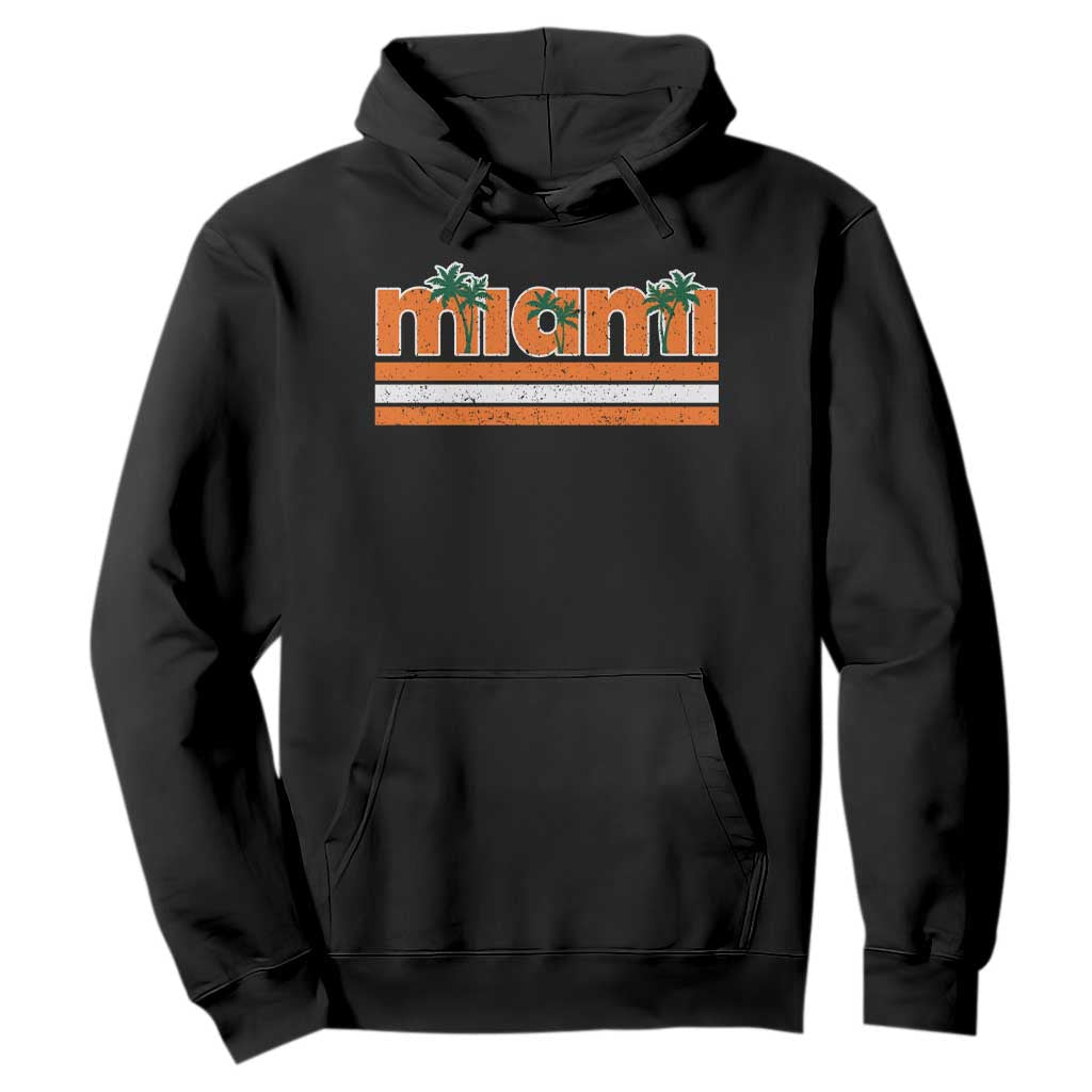 Miami Hoodie Florida FL Retro Vintage Weathered Athletic Sports TS10 Black Print Your Wear