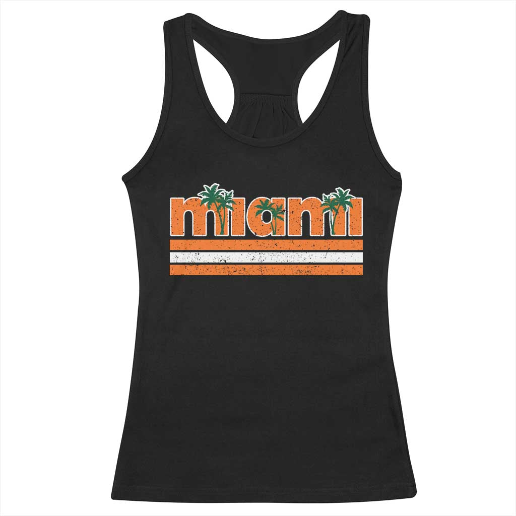 Miami Racerback Tank Top Florida FL Retro Vintage Weathered Athletic Sports TS10 Black Print Your Wear