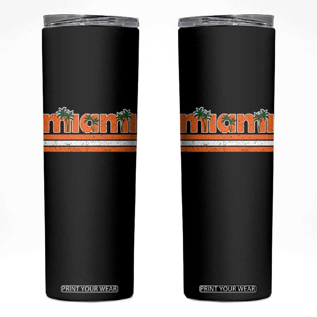 Miami Skinny Tumbler Florida FL Retro Vintage Weathered Athletic Sports TS10 Black Print Your Wear