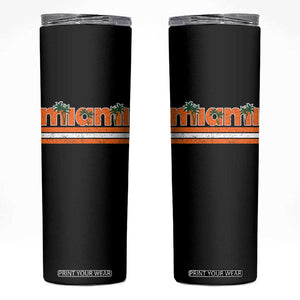 Miami Skinny Tumbler Florida FL Retro Vintage Weathered Athletic Sports TS10 Black Print Your Wear