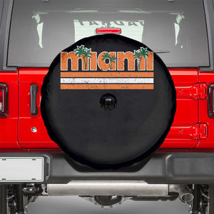Miami Spare Tire Cover Florida FL Retro Vintage Weathered Athletic Sports TS10 Black Print Your Wear
