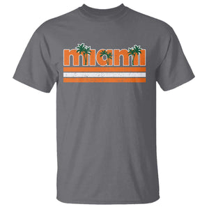 Miami T Shirt Florida FL Retro Vintage Weathered Athletic Sports TS10 Charcoal Print Your Wear