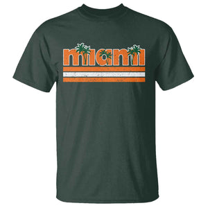 Miami T Shirt Florida FL Retro Vintage Weathered Athletic Sports TS10 Dark Forest Green Print Your Wear