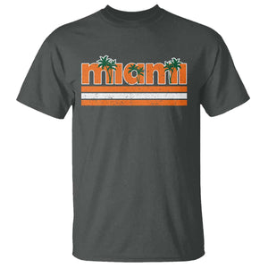 Miami T Shirt Florida FL Retro Vintage Weathered Athletic Sports TS10 Dark Heather Print Your Wear