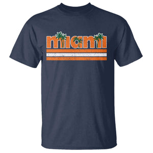 Miami T Shirt Florida FL Retro Vintage Weathered Athletic Sports TS10 Navy Print Your Wear